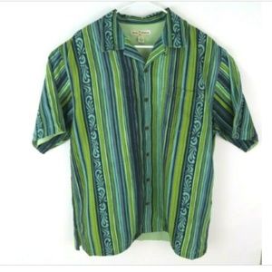 Tommy Bahama Silk Hawaiian shirt Striped Medium